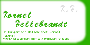kornel hellebrandt business card